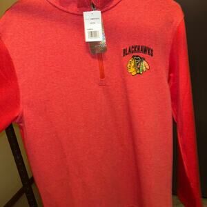 Red Chicago Blackhawks 1/4 zip Small NHL NWT